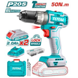 Total Tools Lithium-Ion Brushless Impact Drill 20V (TIDLI20508)