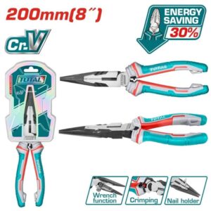 LONG NOSE PLIERS (HIGH LEVERAGE) - 8"/200MM (THT220806S)
