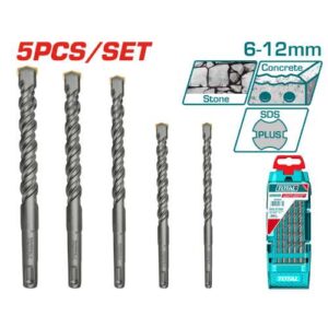 Total Tools 5Pcs Hammer Drill Bits Set (TAC190501)