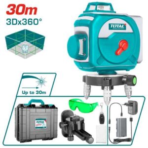Total Tools 3D Green Beam Self-Leveling Laser Level (TLL255267)