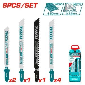 JIG SAW BLADE 8PCS. WOOD/METAL/ALU (TACSD7386)