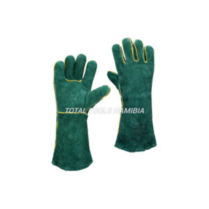 GREEN – LEATHER WELDERS GLOVES – ELBOW LENGTH