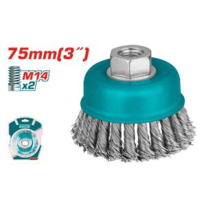 Total Tools Wire Cup Brush 75mm (TAC32031)