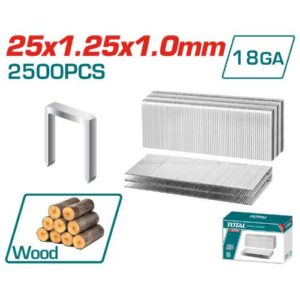 Total Tools 18 Gauge Crown Staple 25mm (TAC918252)