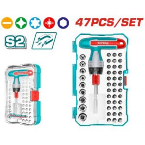 47 PCS T-HANDLE WRENCH SCREWDRIVER SET (TACSD30476)
