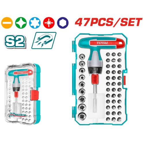 47 PCS T-HANDLE WRENCH SCREWDRIVER SET (TACSD30476)
