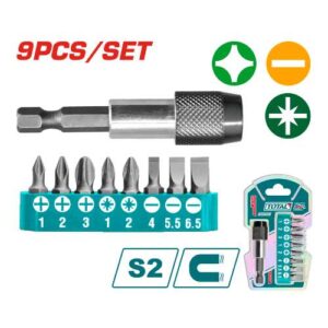 9 PCS SCREWDRIVER BITS SET (TACSD3091)