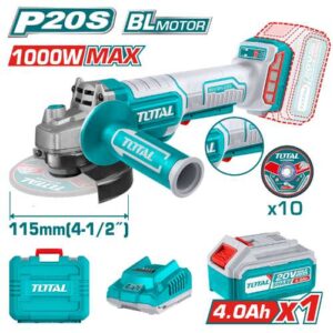Total Tools Lithium-Ion Angle Grinder Brushless 115mm (TAGLI2111561)