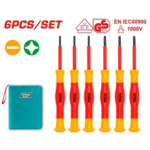 Total Tools 6 Pcs Insulated Precision Screwdriver Set (THKIPSD0601)