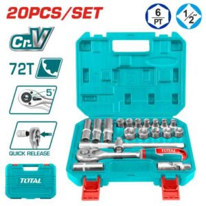 Total Tools 20 Pcs 1/2" Socket Set Industrial (THT121201)