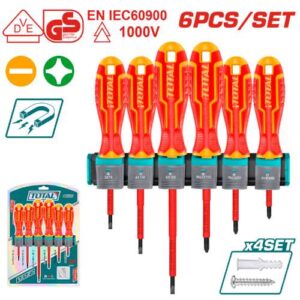 6 PCS INSULATED SCREWDRIVER SET (THTIS566)