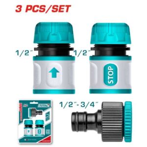 TOTAL TOOLS 3PCS HOSE QUICK CONNECTORS SET (THWS030301)