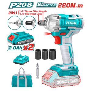 Total Tools Lithium-Ion Cordless Impact Driver & Wrench (TIWLI20208)