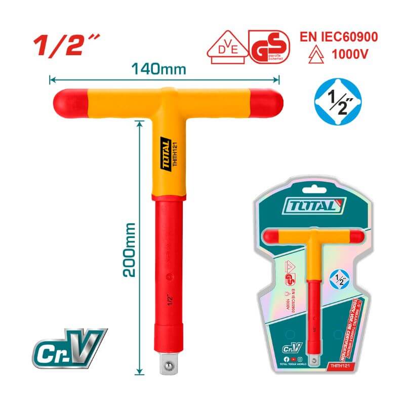 1/2" Insulated T-handle wrench (THITH121)