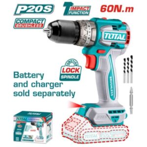 Total Tools Compact Brushless Cordless Impact Drill (TIDLI206021)