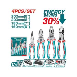 Total Tools 4 Pcs Pliers Set (THT2K0458)