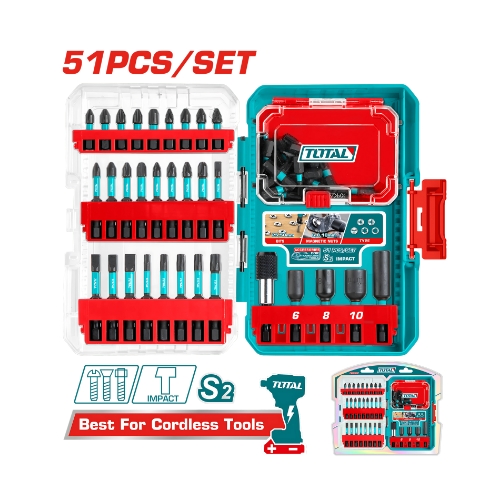 51 Pcs impact screwdriver bits set (TACSDL25106)