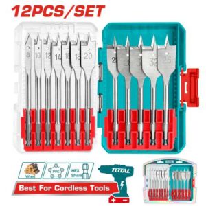 12 Pcs flat wood drill bits set (TACSDL1206)