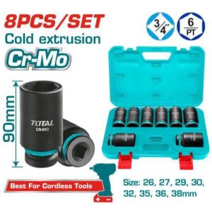 8 Pcs 3/4"DR. deep impact socket set (THKISD34082L)